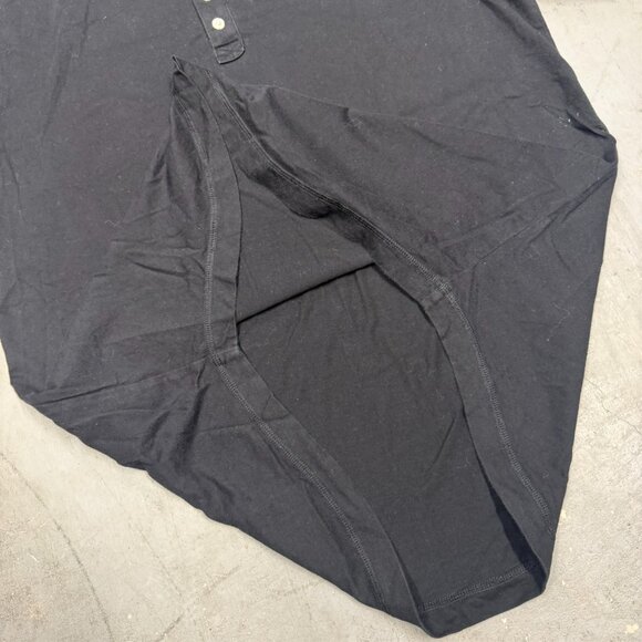 Buck Mason T-Shirt Henley Short Sleeve Stretch Cotton Black XL - Picture 6 of 8